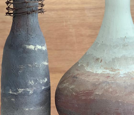 Two vases of different shapes
